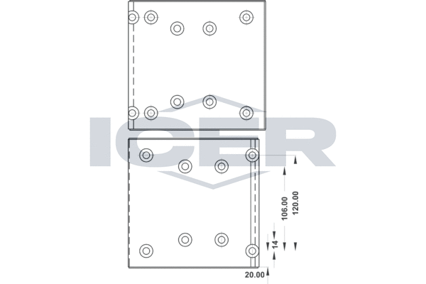 Set garnituri de frictiune, frana tambur 21 9579 00 ICER